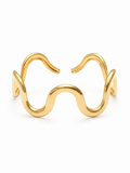 Noiré Curve Gold Cuff Bracelet – Gold Plated Open Cuff for Women – Pabeena