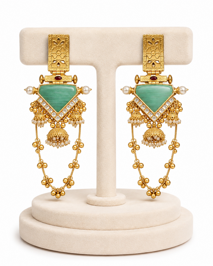 Noor-e-Gul Rajwada Tassel Earrings - Pabeena