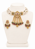 Noor Jahan Pearl Kundan Choker Set - Pabeena