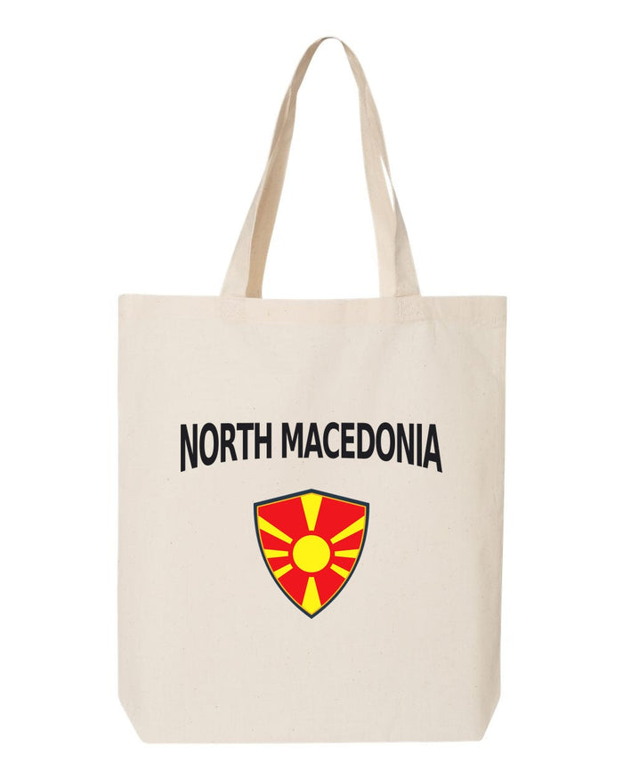 North Macedonia Soccer Tote Bag — Arched National Crest | NYC Factory