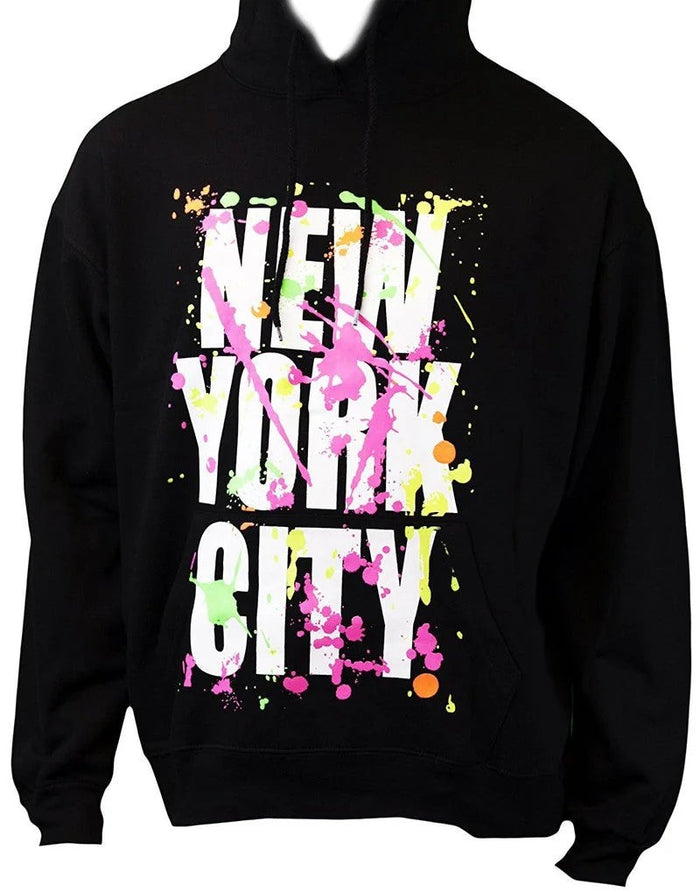 New York Paint Splash Hoodie Kids Sweatshirt Youth, Black