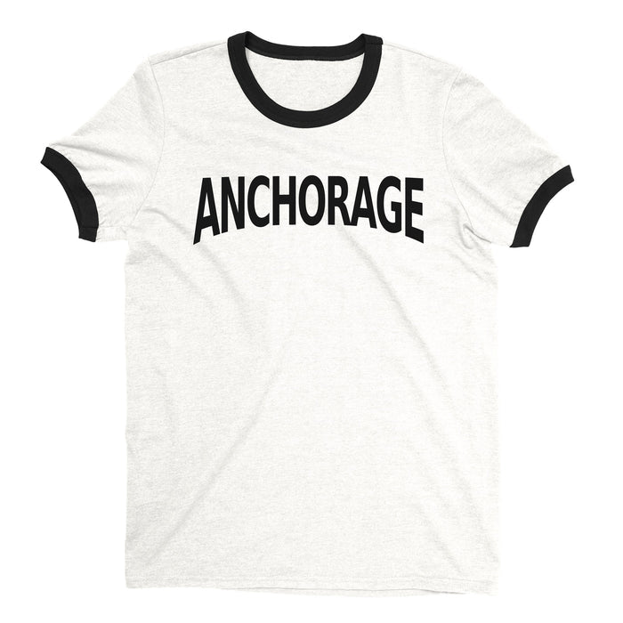 Anchorage Ringer Tee — White