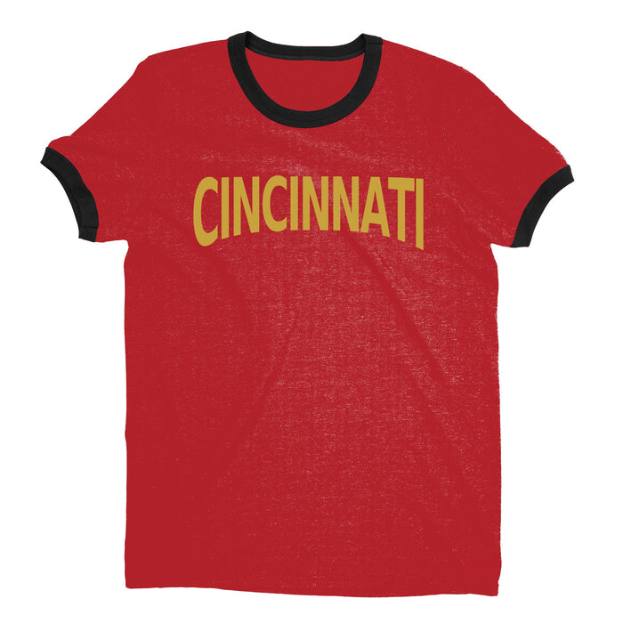 Cincinnati Ringer Tee — Red