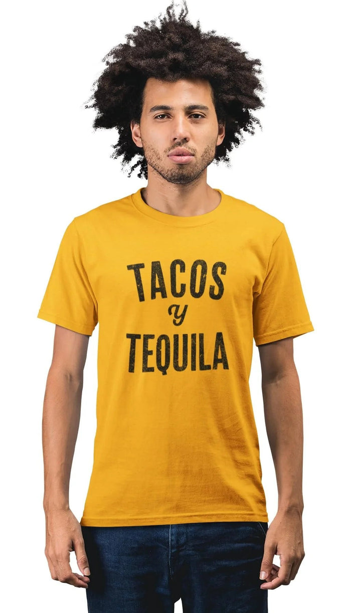 Men's Cinco De Mayo T-Shirt Taco Y Tequila Tee Short Sleeve