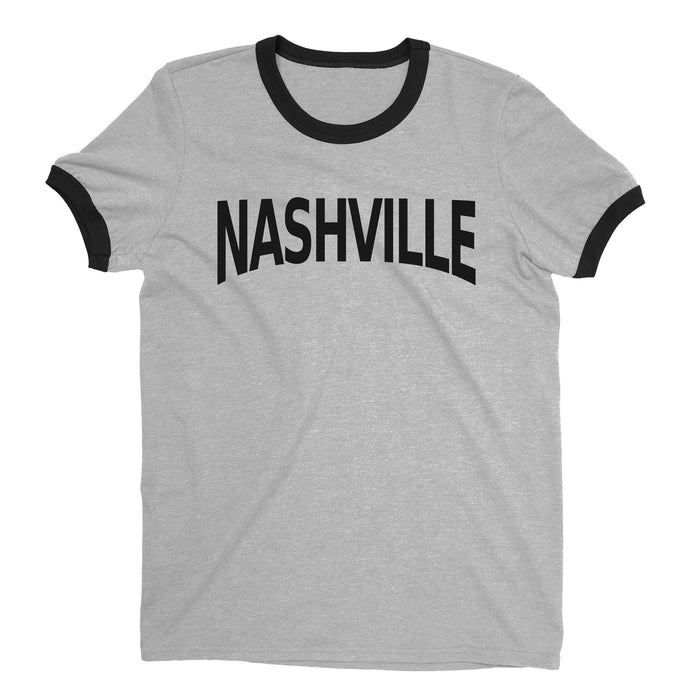 Nashville Ringer Tee — Heather Gray