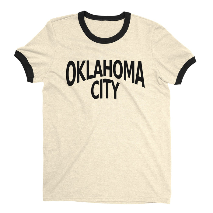 Oklahoma City Ringer Tee — Natural