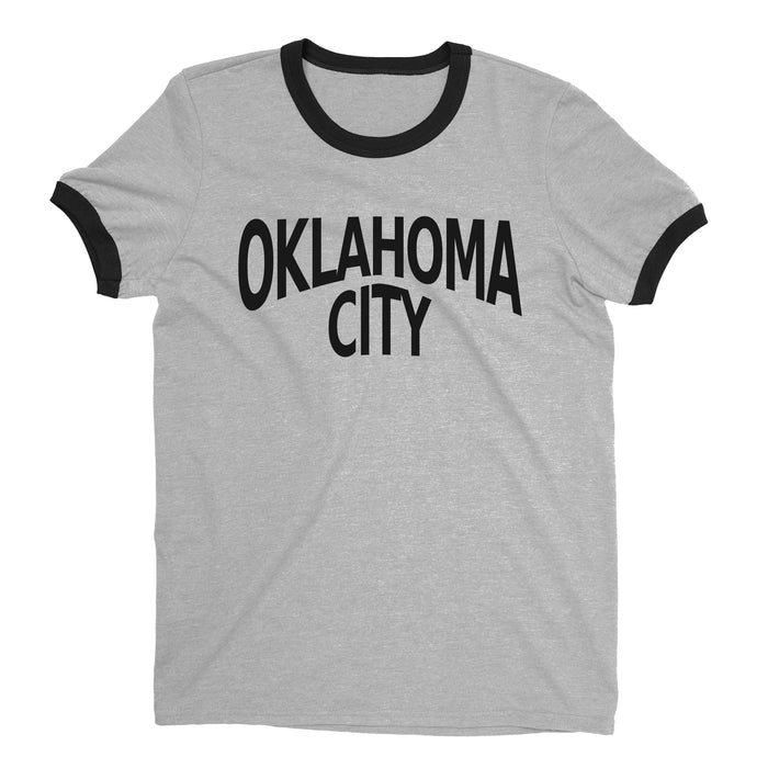 Oklahoma City Ringer Tee — Heather Gray