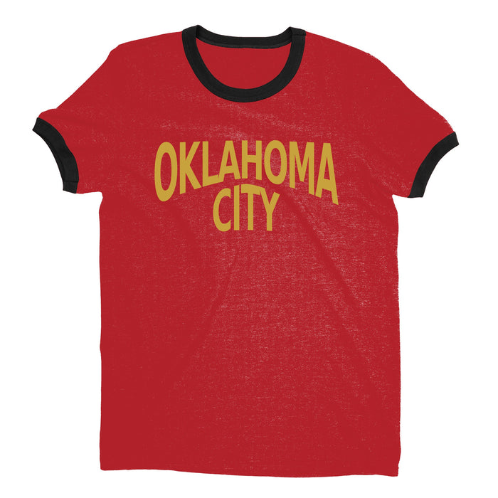 Oklahoma City Ringer Tee — Red