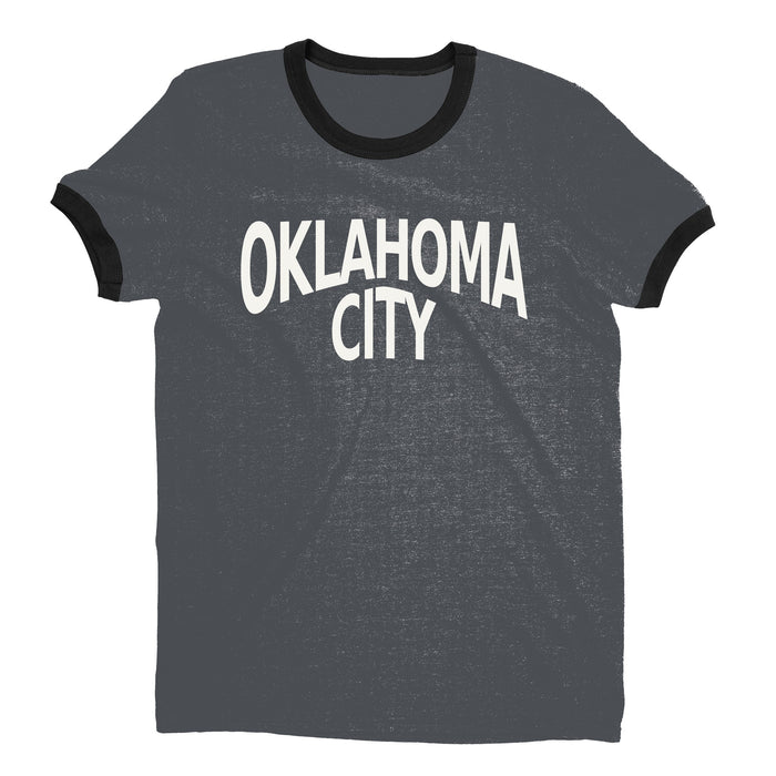 Oklahoma City Ringer Tee — Dark Heather