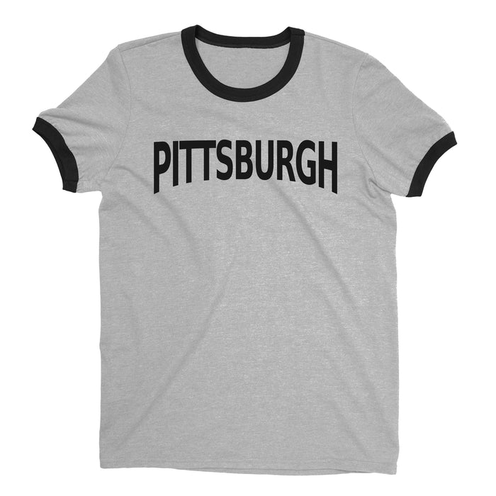 Pittsburgh Ringer Tee — Heather Gray