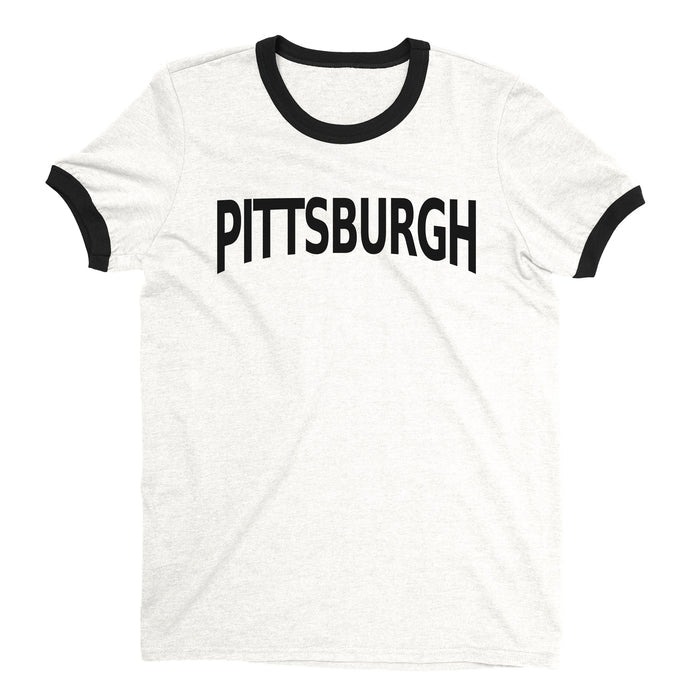 Pittsburgh Ringer Tee — White