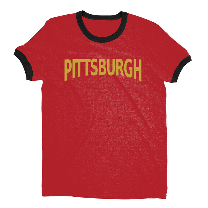 Pittsburgh Ringer Tee — Red