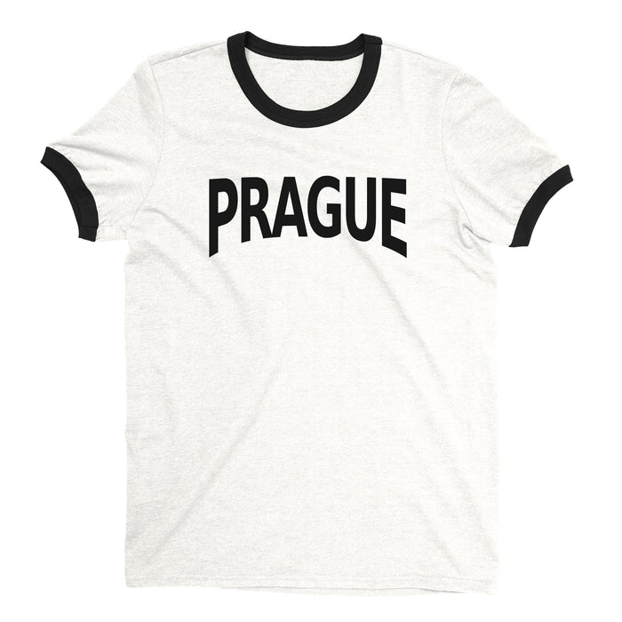Prague Ringer Tee — White