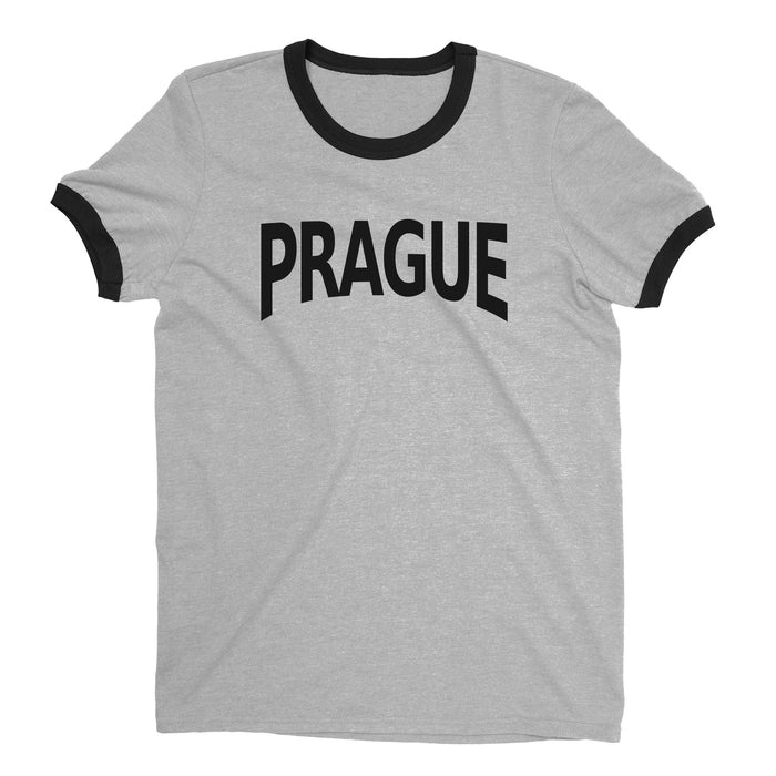 Prague Ringer Tee — Heather Gray