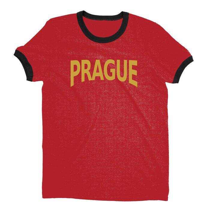 Prague Ringer Tee — Red