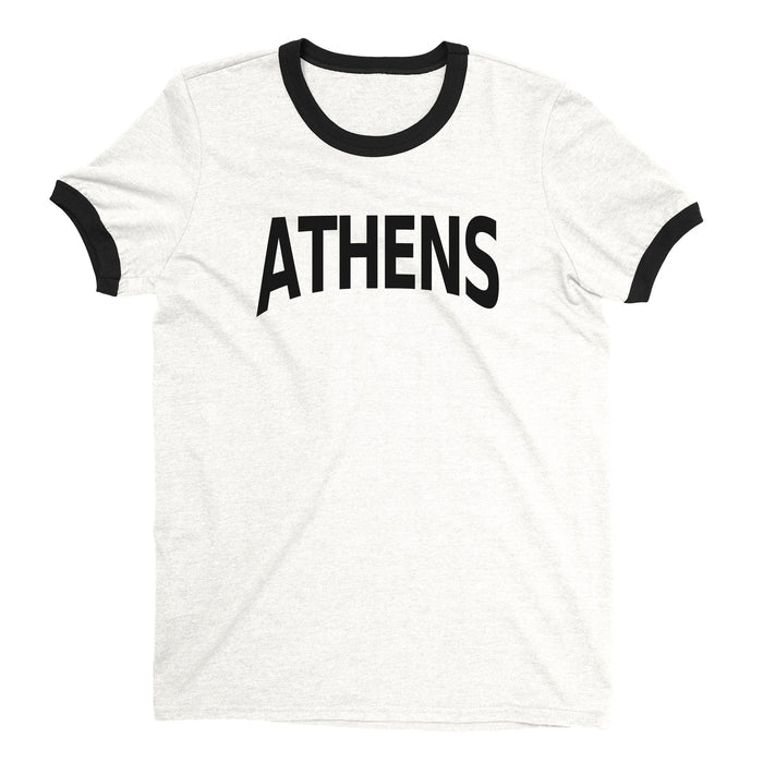 Athens Ringer Tee — White