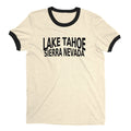 Lake Tahoe Ringer Tee Retro Style Men's T-Shirt - NYC Factory - Natural