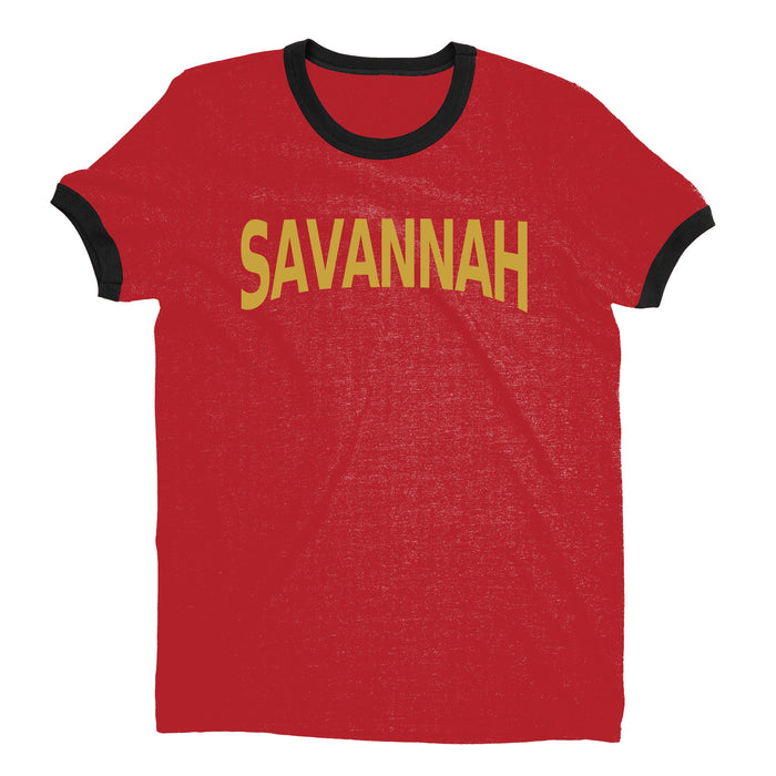 Savannah Ringer Tee — Red