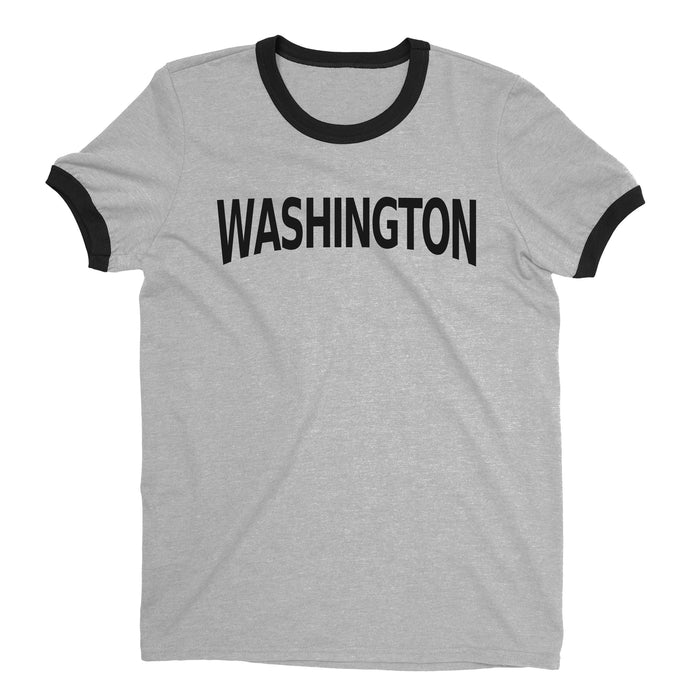 Washington DC Ringer Tee — Heather Gray