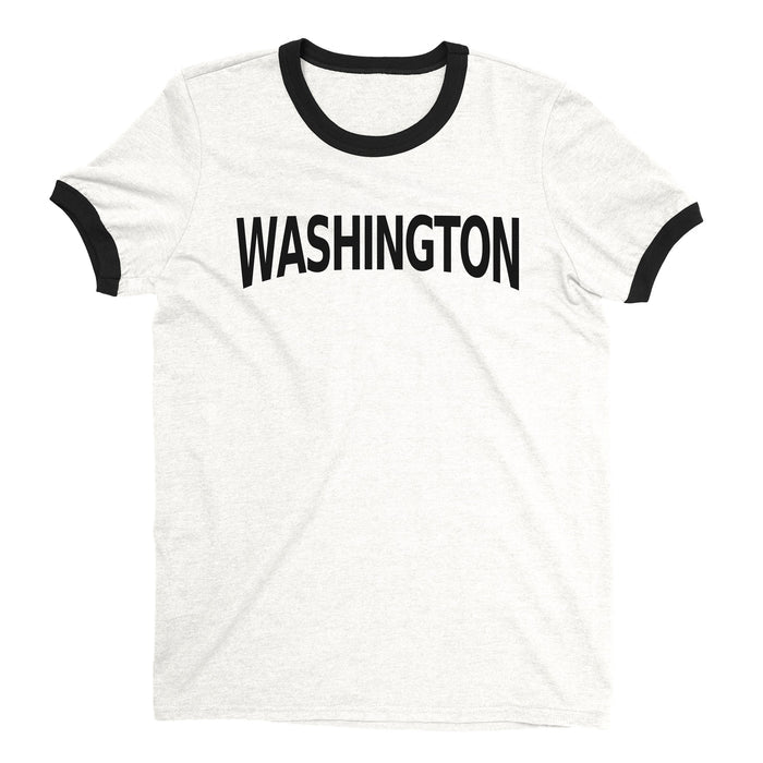 Washington DC Ringer Tee — White