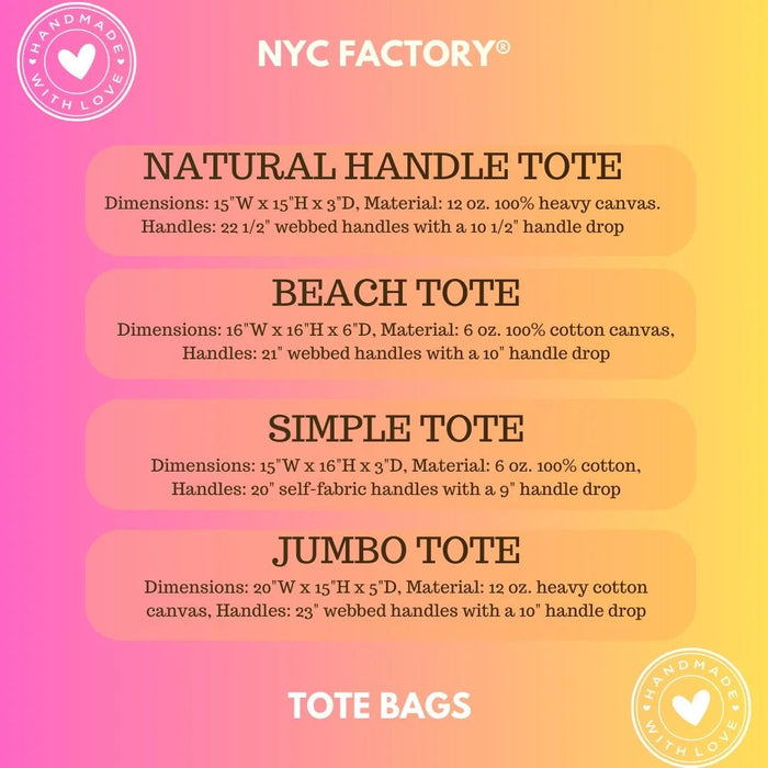 Hawaii - Jumbo Size Vintage Style Retro City Cotton Canvas Tote Bags