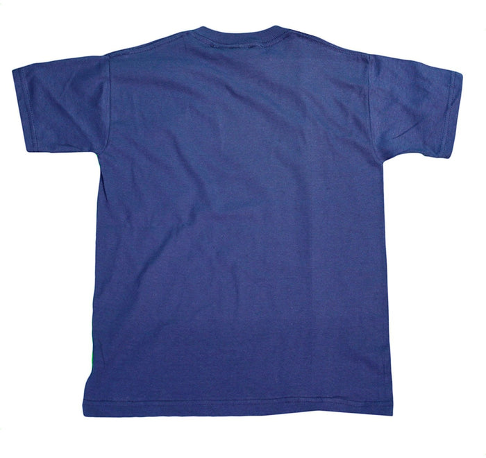 NYPD Kids Short Sleeve Screen Print T-Shirt Navy White Yellow - NYC Factory