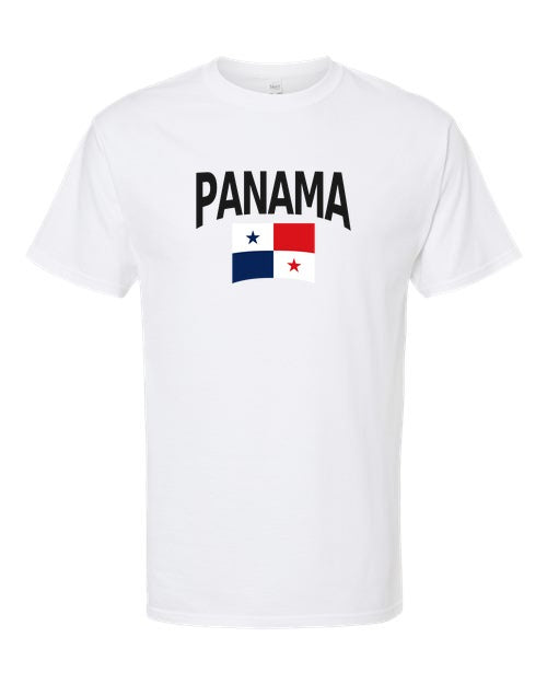 Panama Soccer Tee 2026 — Classic Name & Flag | NYC Factory - White