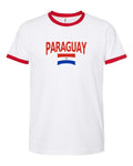Paraguay Soccer Ringer Tee 2026 — Classic Name & Flag | NYC Factory - NYC Factory