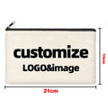 Personalised Canvas Makeup Bag — Custom Name, Logo or Image
