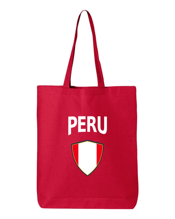 Peru Soccer Tote Bag — Arched National Crest | NYC Factory