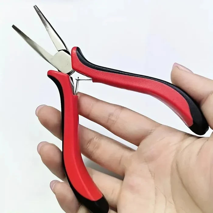 Professional Hair Extension Kit with Beads,Pliers, Pulling Hook, Threads, Needle - Metal Tools for All Hair Types