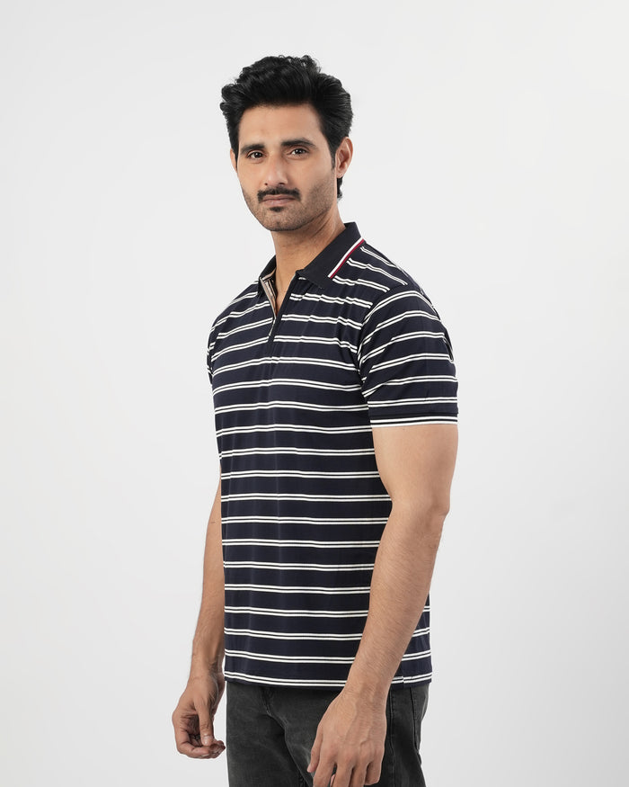 Regular Solid Yarn-Dyed Polo T-Shirt