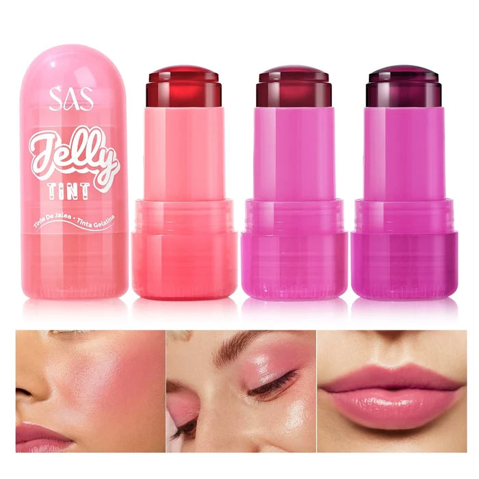 SADOER 3-in-1 Jelly Blush, Lip Balm & Eyeshadow Stick