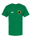 Saint Kitts And Nevis Soccer Tee — Retro National Crest | NYC Factory