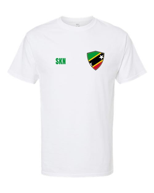 Saint Kitts And Nevis Soccer Tee — Retro National Crest | NYC Factory