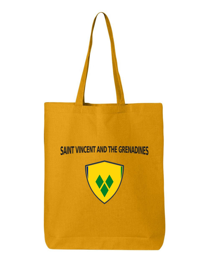 Saint Vincent And The Grenadines Soccer Tote Bag — Arched National Crest | NYC Factory