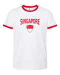 Singapore Arched Crest Soccer Ringer Tee — NYC Factory