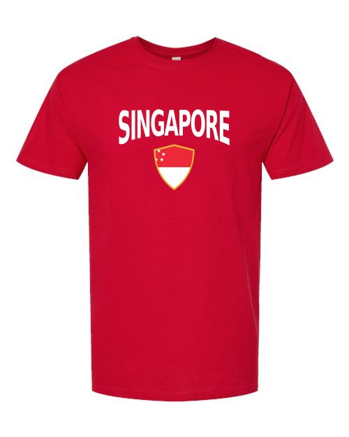 Singapore Arched Crest Soccer Tee — NYC Factory