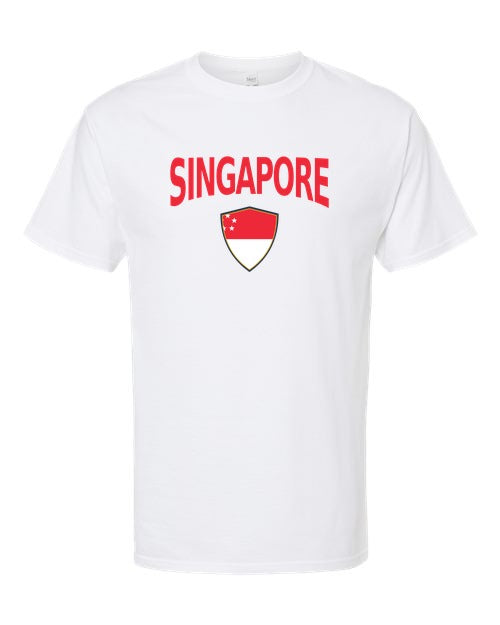Singapore Arched Crest Soccer Tee — NYC Factory