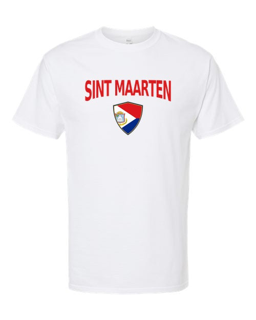 Sint Maarten Arched Crest Soccer Tee — NYC Factory