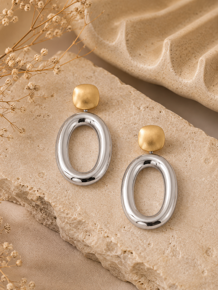 Sol & Silver Drop Earrings – view 5 – Pabeena