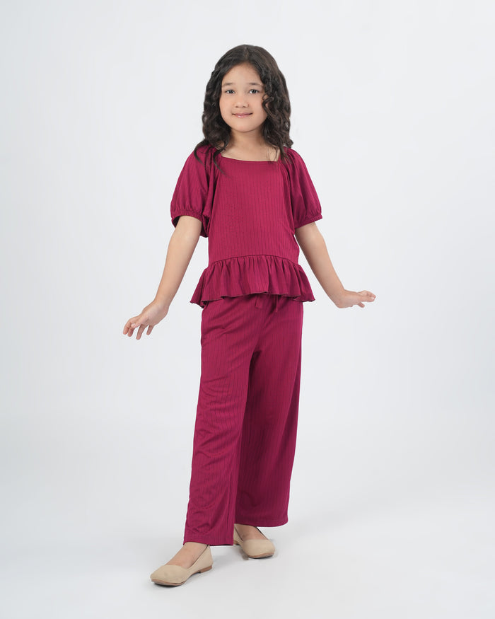 Solid Textured Co-Ord Set