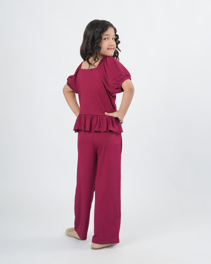 Solid Textured Co-Ord Set