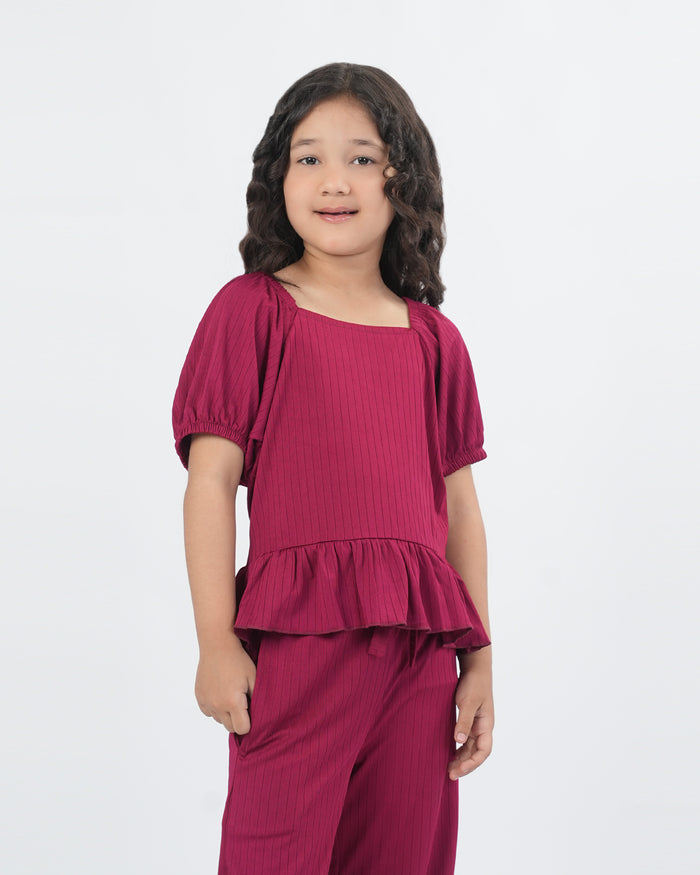 Solid Textured Co-Ord Set