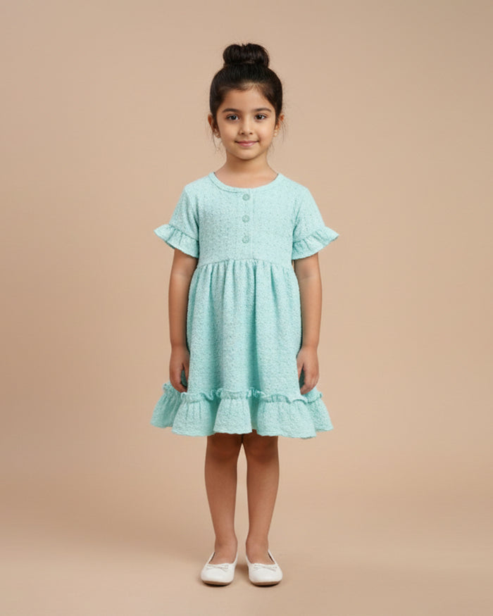 Solid Textured Frock