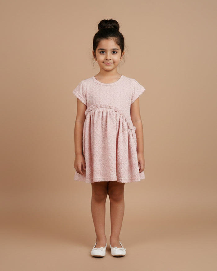 Solid Textured Frock