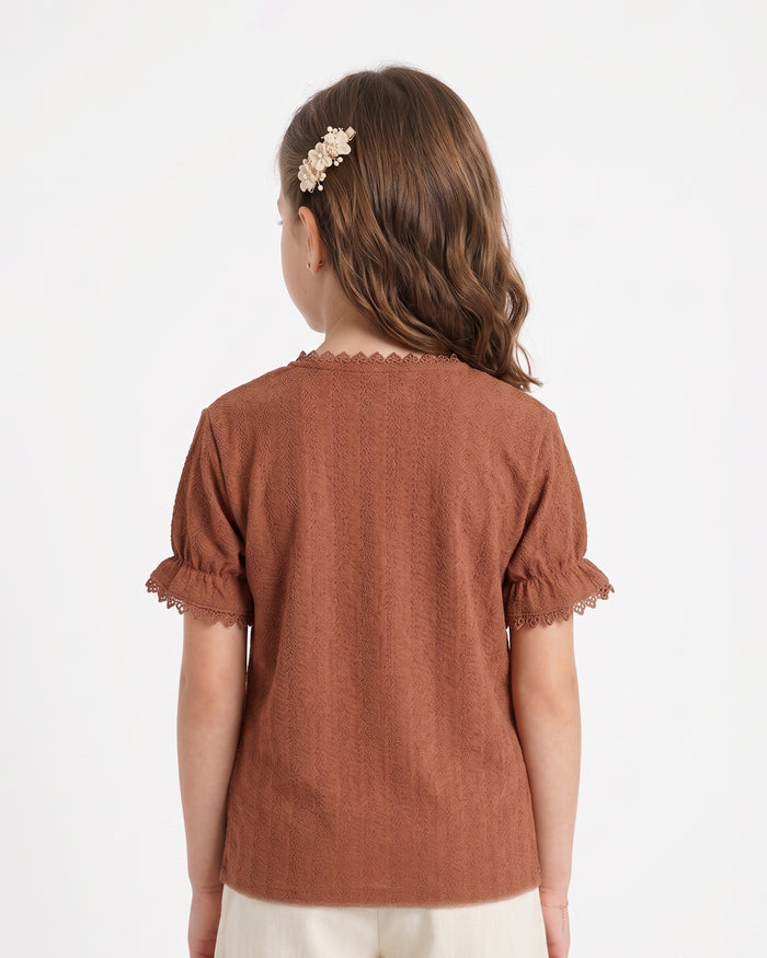 Solid Textured T-Shirt