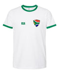 South Africa Soccer Ringer Tee 2026 — Retro National Crest | NYC Factory