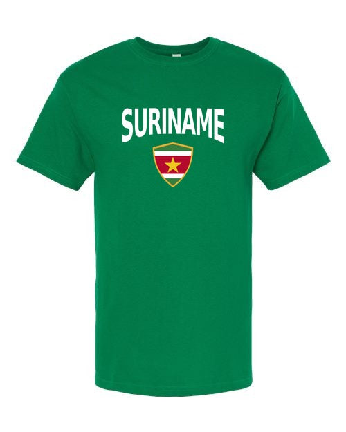 Suriname Arched Crest Soccer Tee — NYC Factory