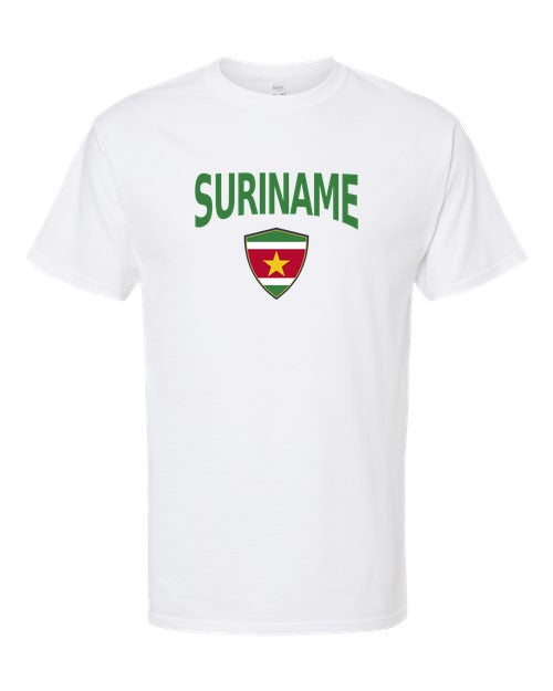 Suriname Arched Crest Soccer Tee — NYC Factory